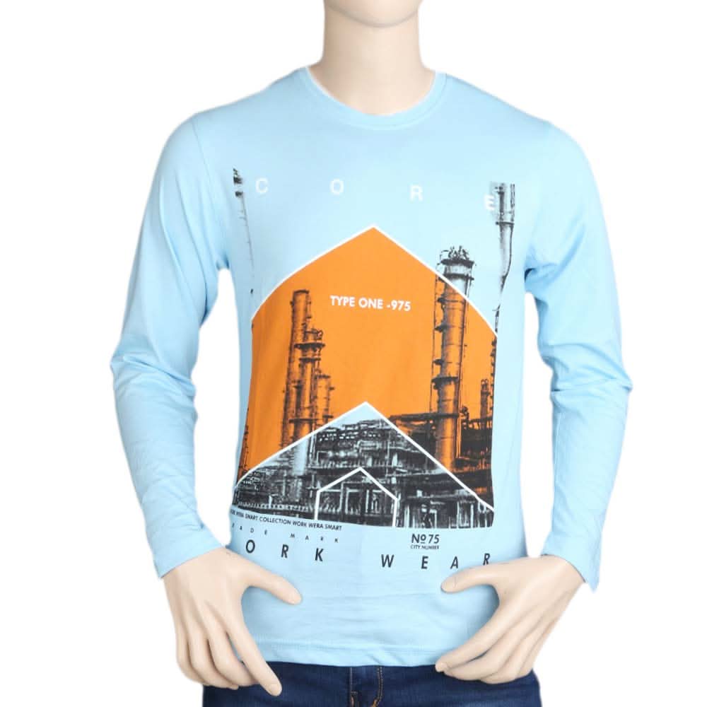 Men's Full Sleeves T Shirt - Blue, Mens T-Shirts, Chase Value, Chase Value