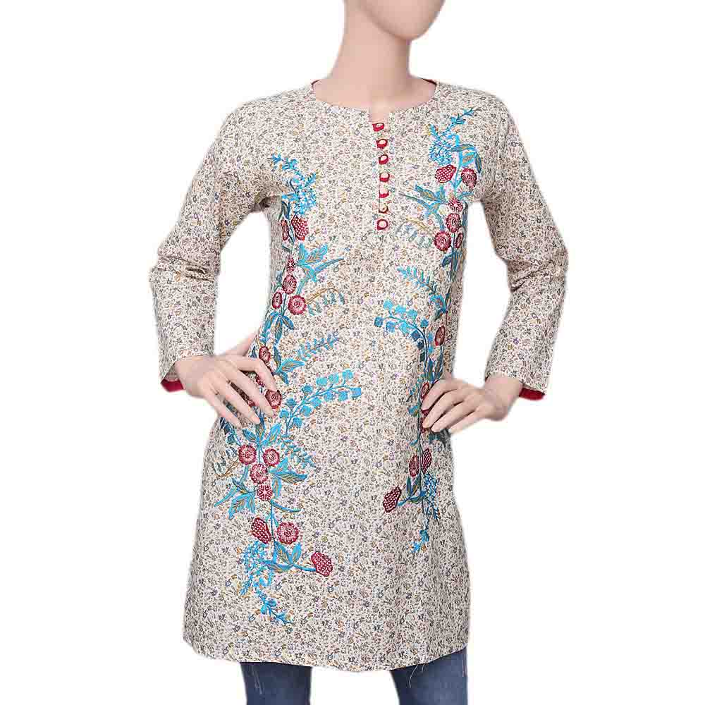 Women's Embroidered Kurti - Light Green, Women's Fashion, Chase Value, Chase Value