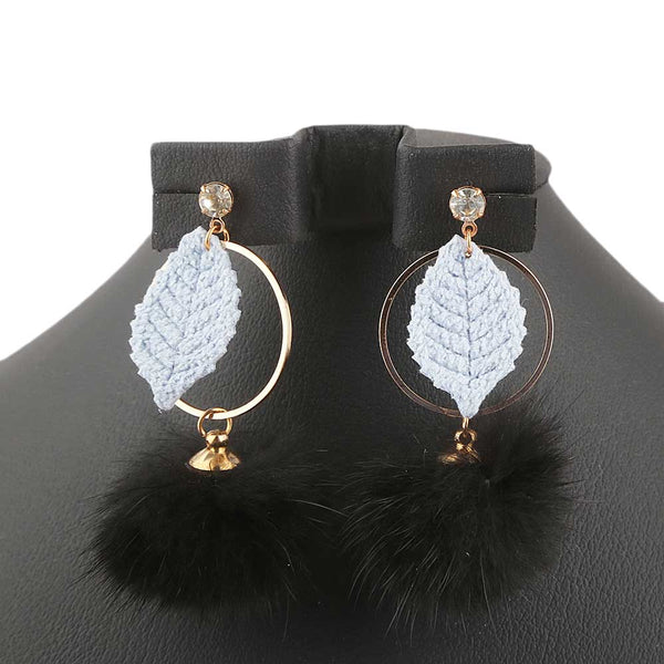 Women's Fur Earrings - Black - test-store-for-chase-value