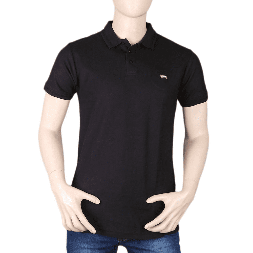 Men's Half Sleeves Polo T-Shirt - Black, Men, T-Shirts And Polos, Chase Value, Chase Value