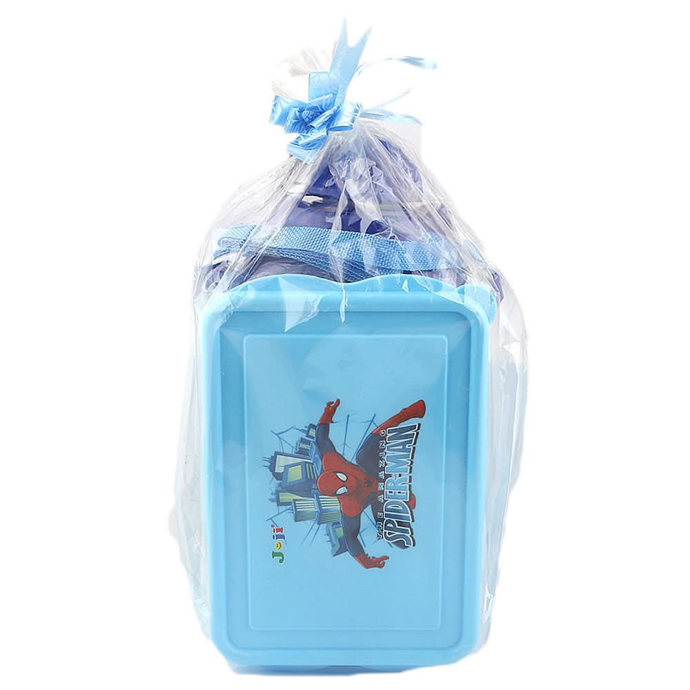 School Water Bottle With Lunch Box Royal Blue & Blue- 1100 ML - test-store-for-chase-value