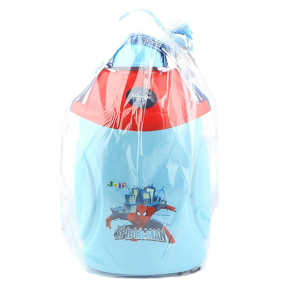 School Water Bottle With Lunch Box Red & Blue- 1100 ML - test-store-for-chase-value