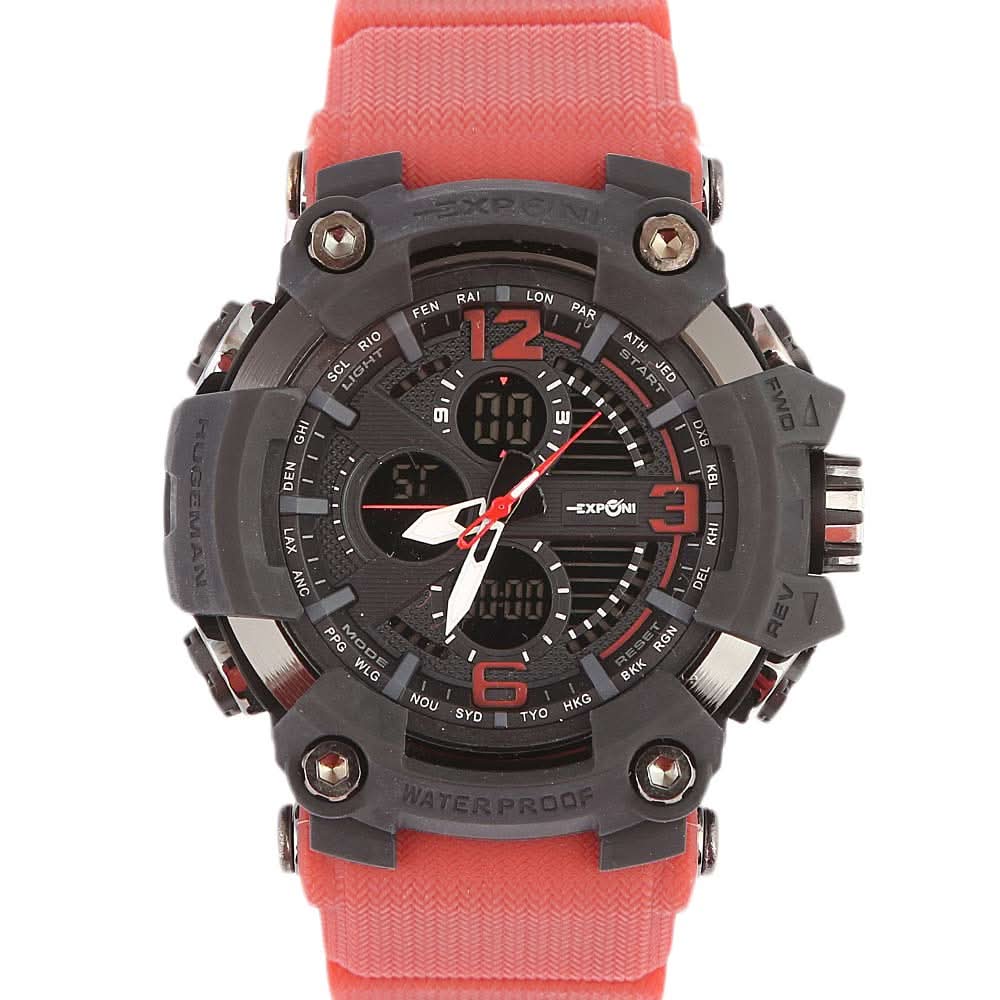 Men's Wrist Watch - Red, Men, Watches, Chase Value, Chase Value