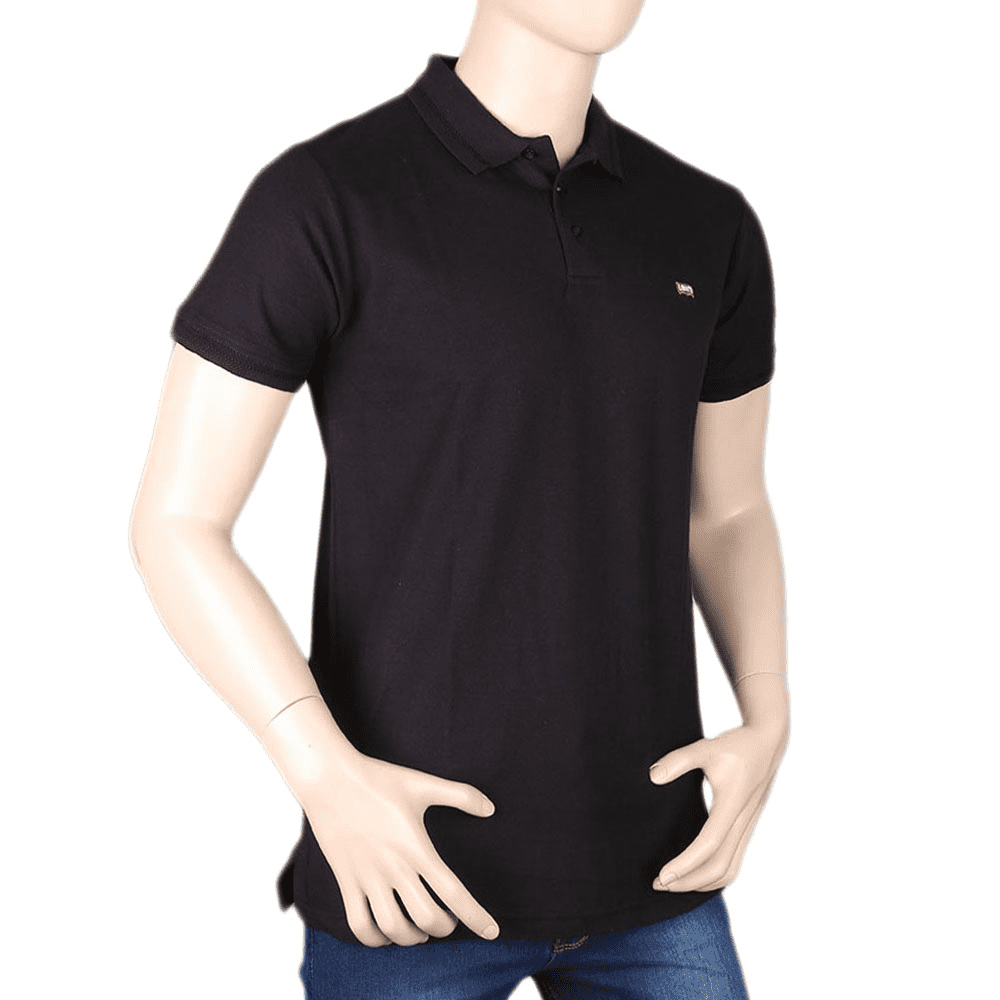 Men's Half Sleeves Polo T-Shirt - Black, Men, T-Shirts And Polos, Chase Value, Chase Value