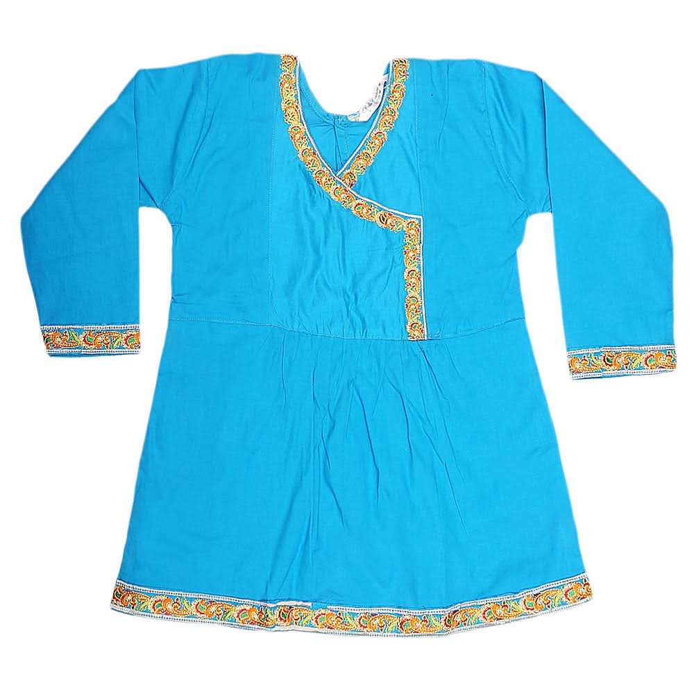 Girls Embroidered 2 Piece Suit - Blue, Kids, Girls Sets And Suits, Chase Value, Chase Value
