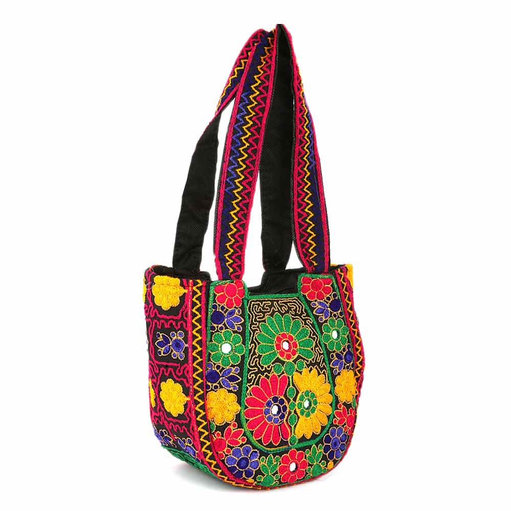Women's Embroidered Shoulder Handbag - Black, Women, Bags, Chase Value, Chase Value
