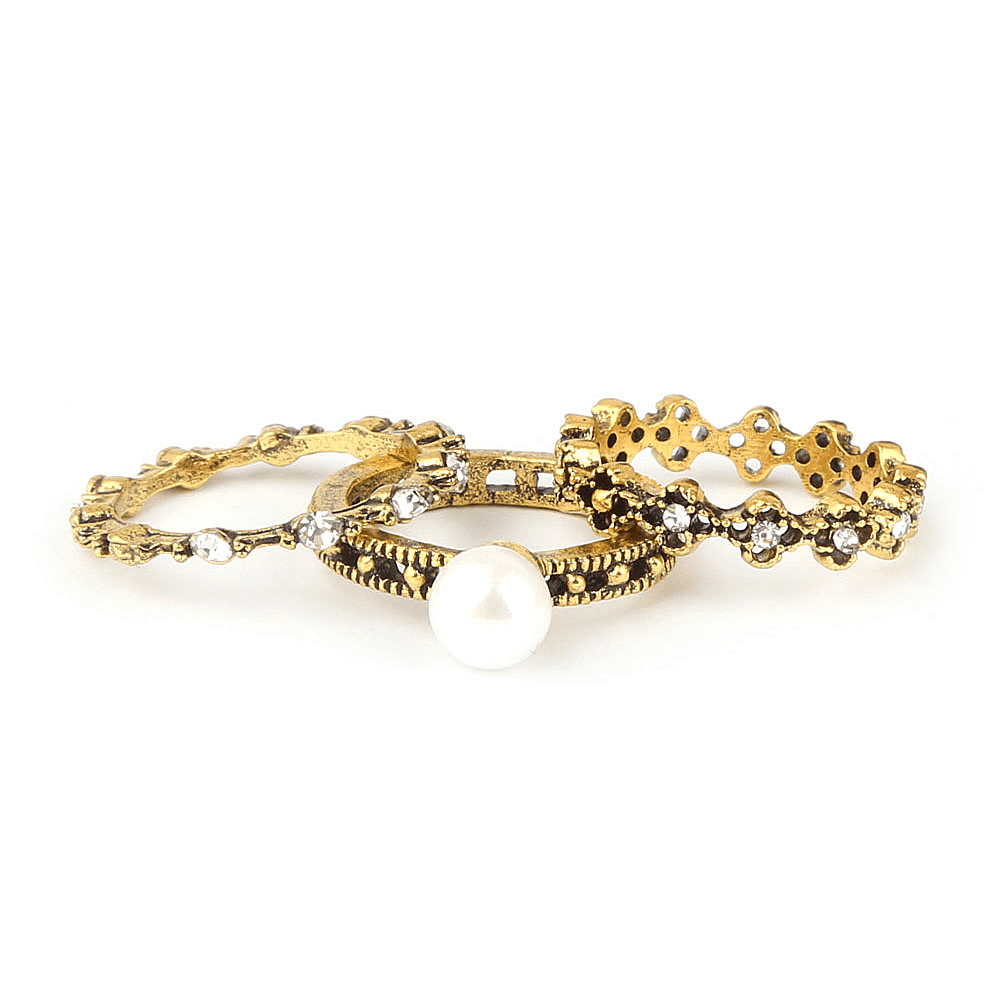 Women's Fancy Stone Ring - Golden - test-store-for-chase-value