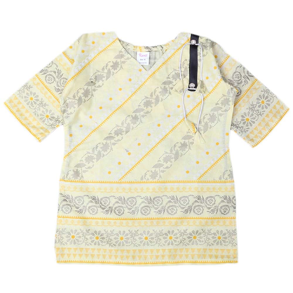 Girls Lawn Printed Kurti - Yellow, Kids, Girls Kurti, Chase Value, Chase Value