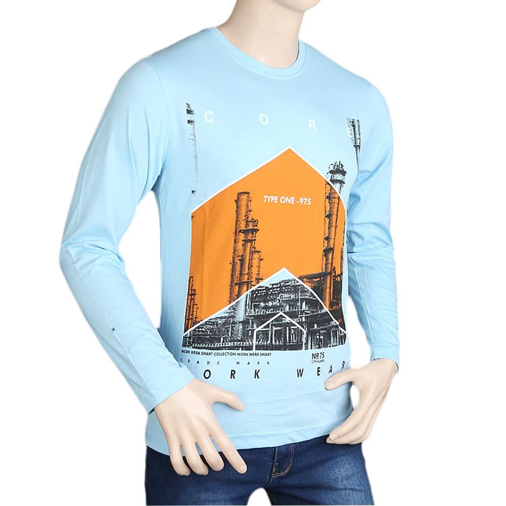 Men's Full Sleeves T Shirt - Blue, Mens T-Shirts, Chase Value, Chase Value