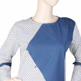 Women's Cotton Kurti - Navy Blue & Fawn, Women's Fashion, Chase Value, Chase Value