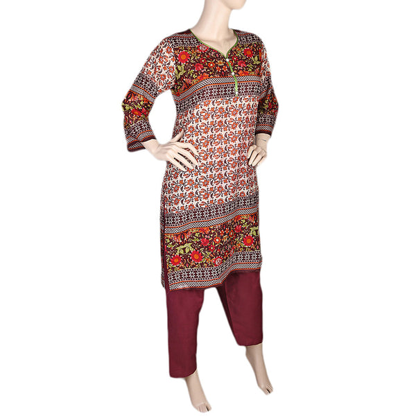 Women's Printed Lawn 2 Pcs Stitched Suit - Multi, Women, Shalwar Suits, Chase Value, Chase Value
