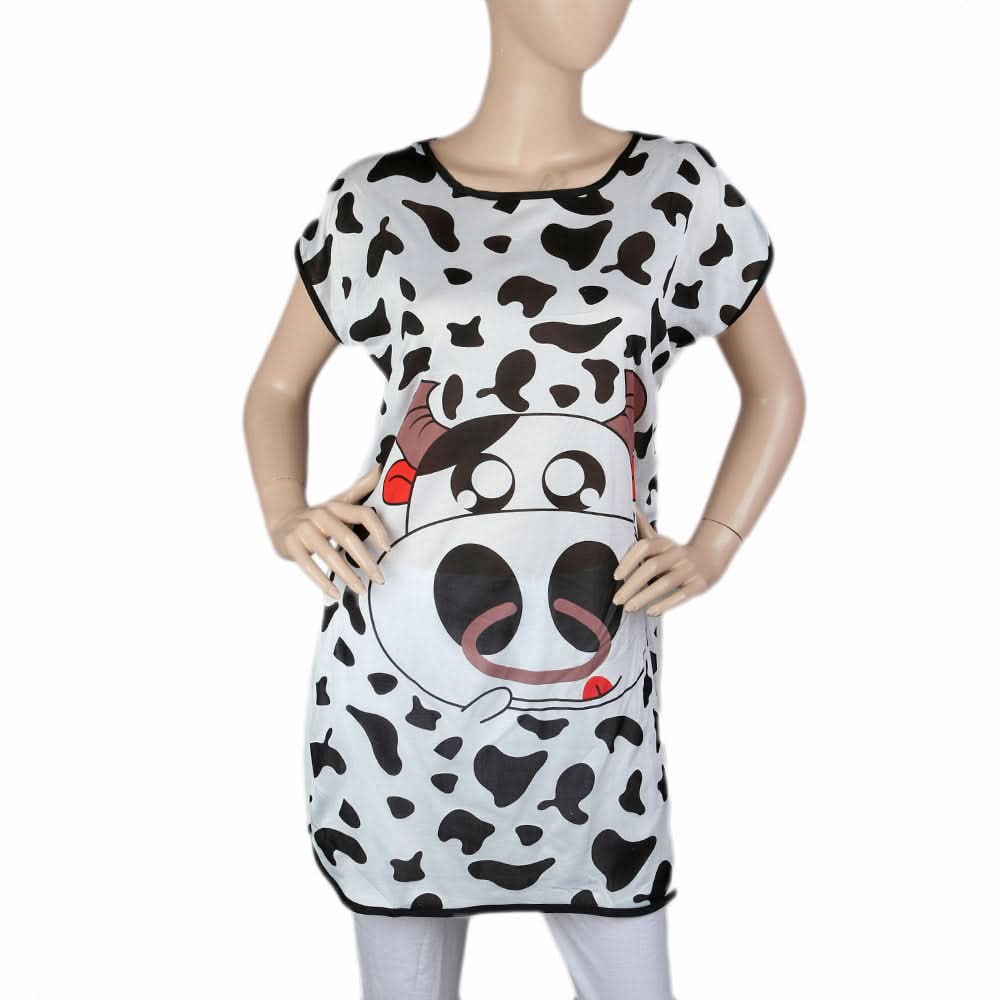 Women's Night T Shirt - Black, Women, Night Suit, Chase Value, Chase Value