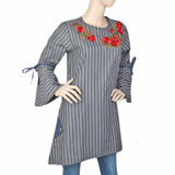 Women's Embroidered Stripe Top - Grey, Women, T-Shirts And Tops, Chase Value, Chase Value