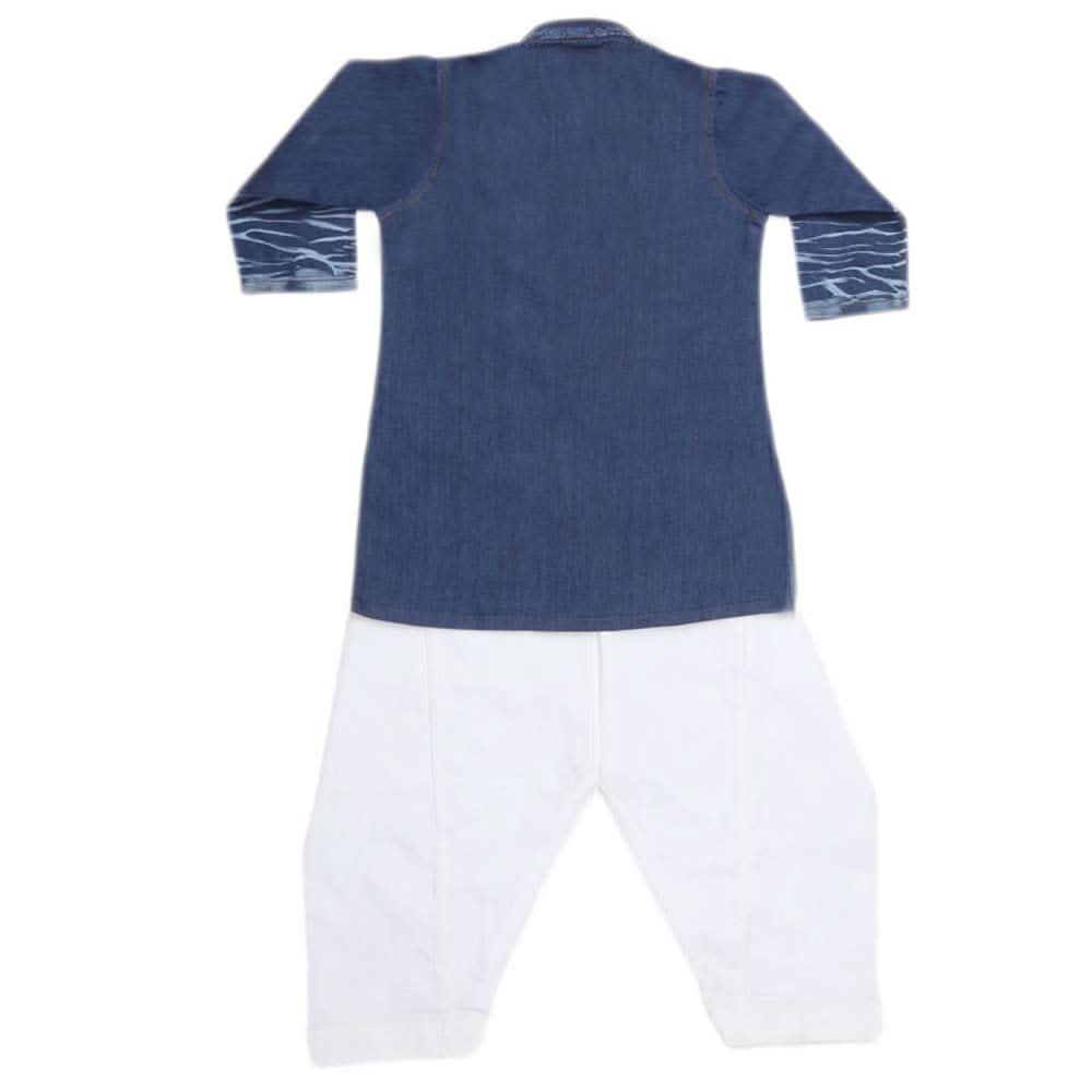Boys Denim Kurta Shalwar - Blue, Kids, Boys Shalwar Kameez, Chase Value, Chase Value