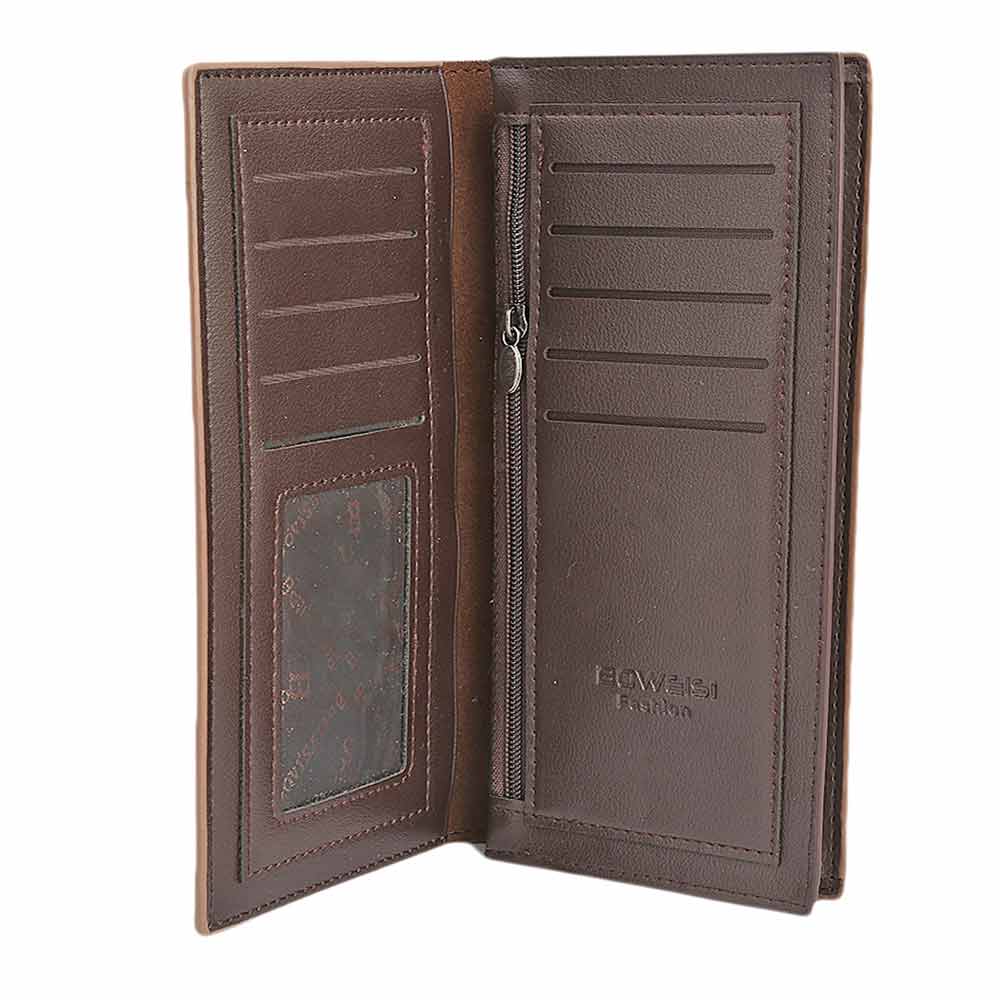 Men's Cheque Book Wallet - Brown, Men, Wallets, Chase Value, Chase Value