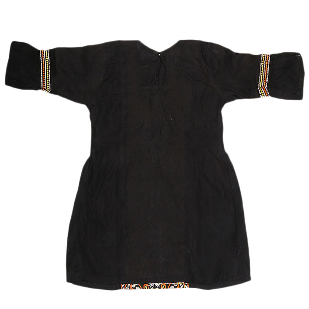 Girls Embroidered 2 Piece Suit - Black, Kids, Girls Sets And Suits, Chase Value, Chase Value