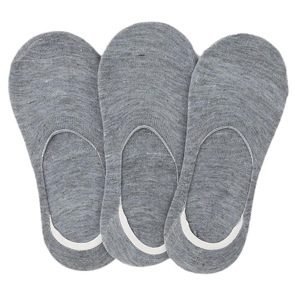 Men's Loafer Socks Pack Of 3 (Z260) - Grey - test-store-for-chase-value