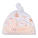 Newborn Cap Set 3 Pcs - Peach - test-store-for-chase-value