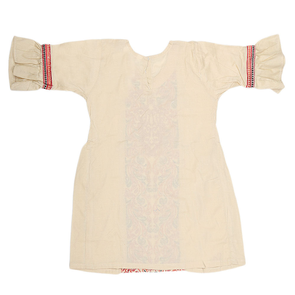 Girls Embroidered 2 Piece Suit - Fawn, Kids, Girls Sets And Suits, Chase Value, Chase Value