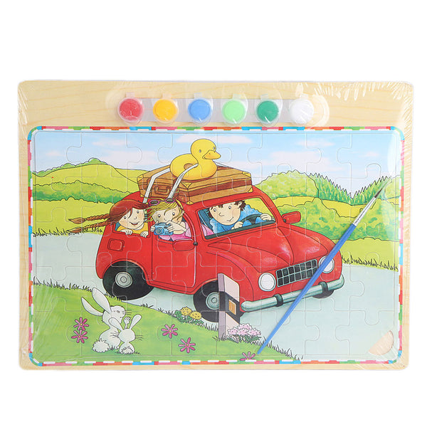 Wooden Puzzle With Painting - Multi - test-store-for-chase-value