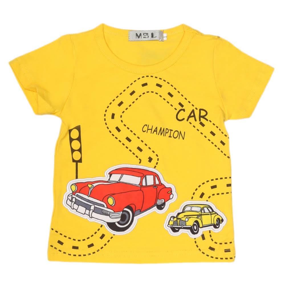 Newborn Boys T-Shirt - Yellow, Kids, NB Boys Shirts And T-Shirts, Chase Value, Chase Value