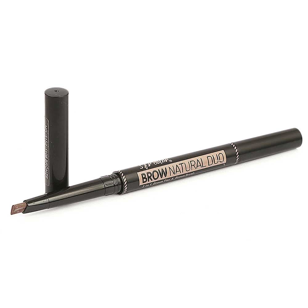 S.F.R Color 2IN1 Brow Pen+Brow Brush - Chocolate 120, Beauty & Personal Care, Brushes And Applicators, Chase Value, Chase Value