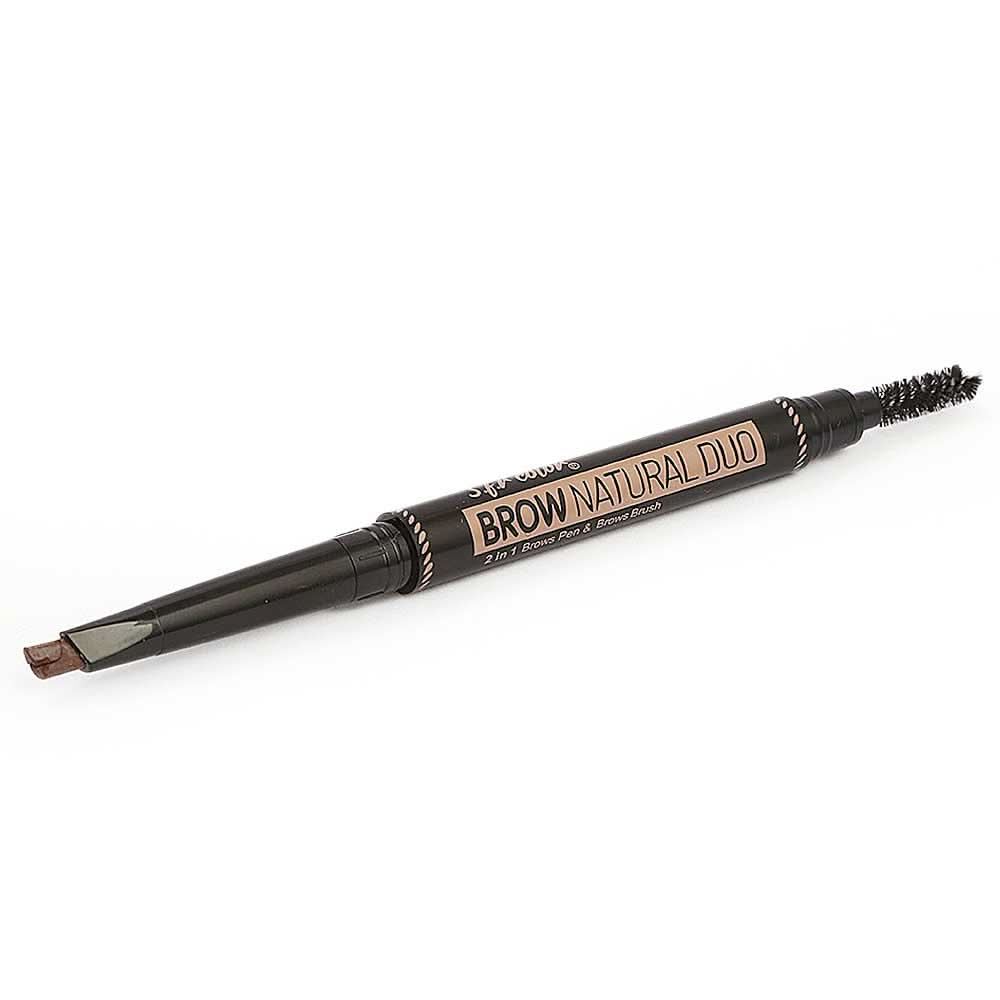 S.F.R Color 2IN1 Brow Pen+Brow Brush - Chocolate 120, Beauty & Personal Care, Brushes And Applicators, Chase Value, Chase Value