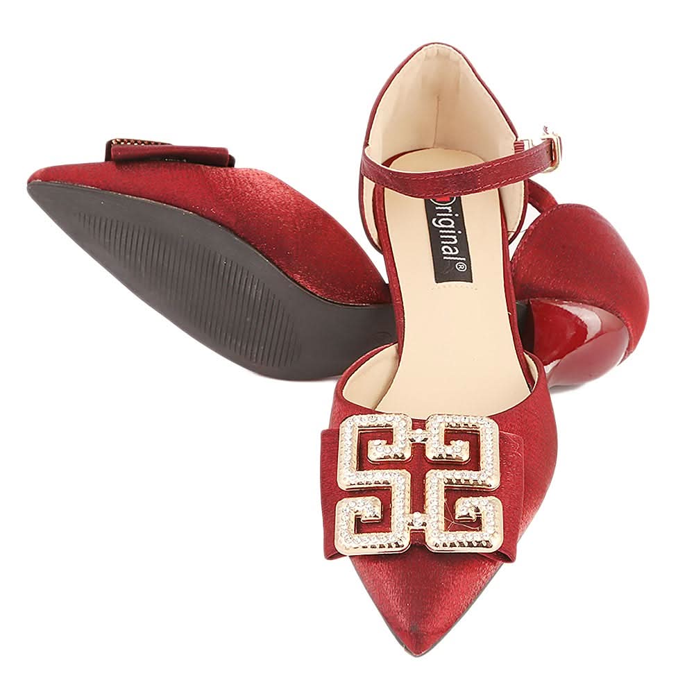 Women's Fancy Heel (C-25) - Maroon, Women, Heels, Chase Value, Chase Value