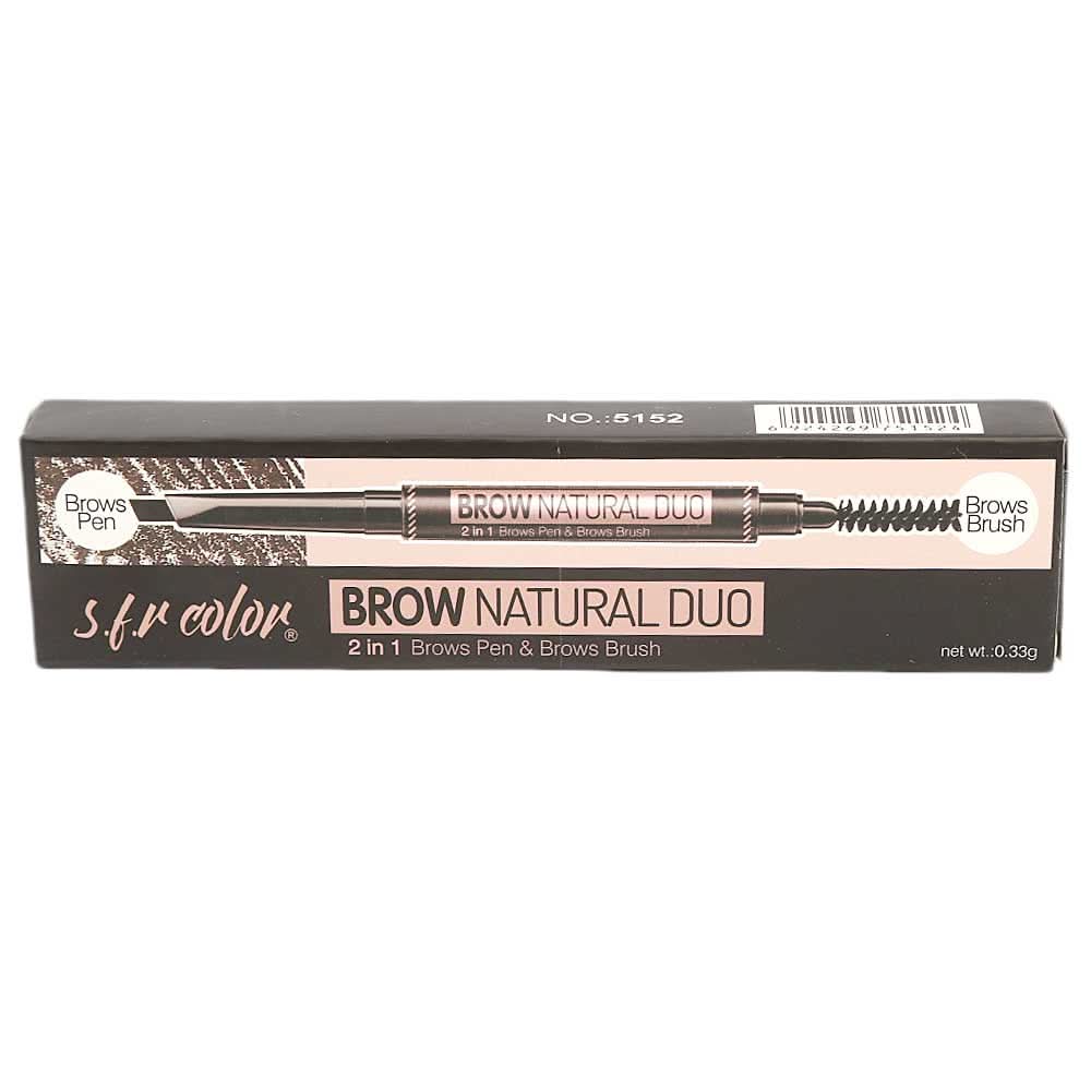 S.F.R Color 2IN1 Brow Pen+Brow Brush - Coffee 115, Beauty & Personal Care, Brushes And Applicators, Chase Value, Chase Value