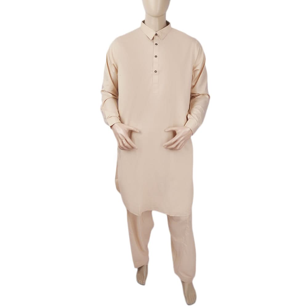 Men's Mashriq Slim Fit Shalwar Suit - Cream, Men, Shalwar Kameez, Chase Value, Chase Value