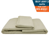 Men's Fancy Un-Stitched Suiting Fabric - Cream, Men, Unstitched Fabric, Chase Value, Chase Value