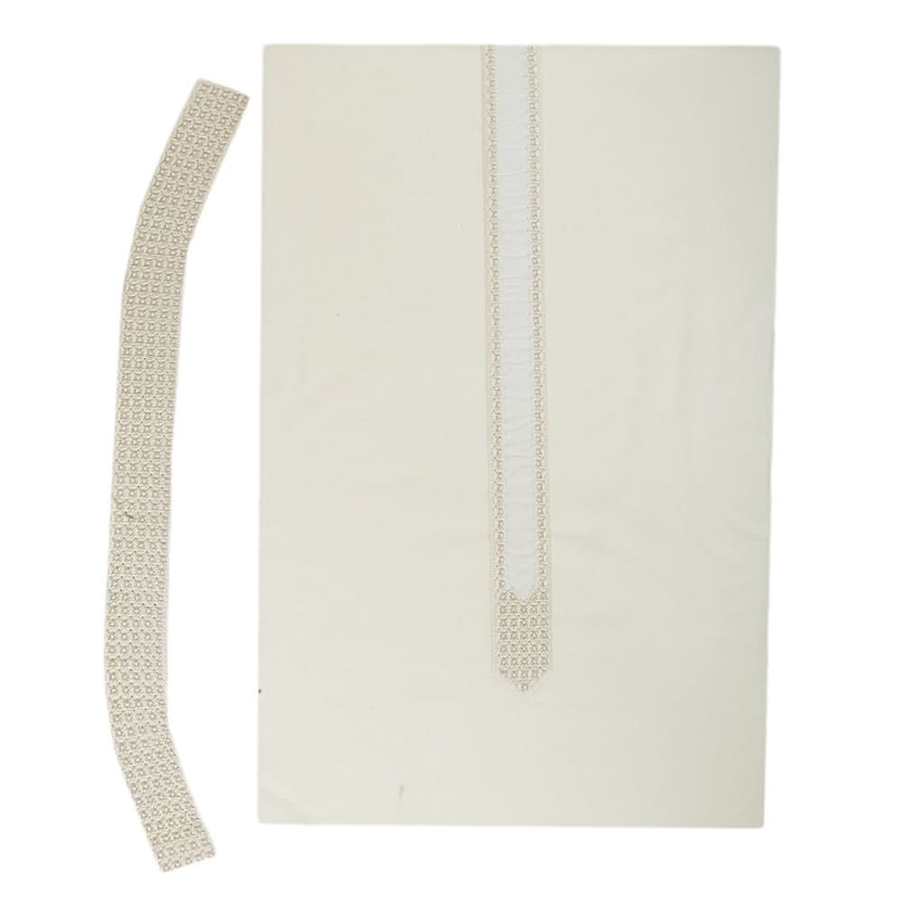 Men's Mashriq Embroidered Un-Stitched Suit - Cream, Men, Unstitched Fabric, Chase Value, Chase Value