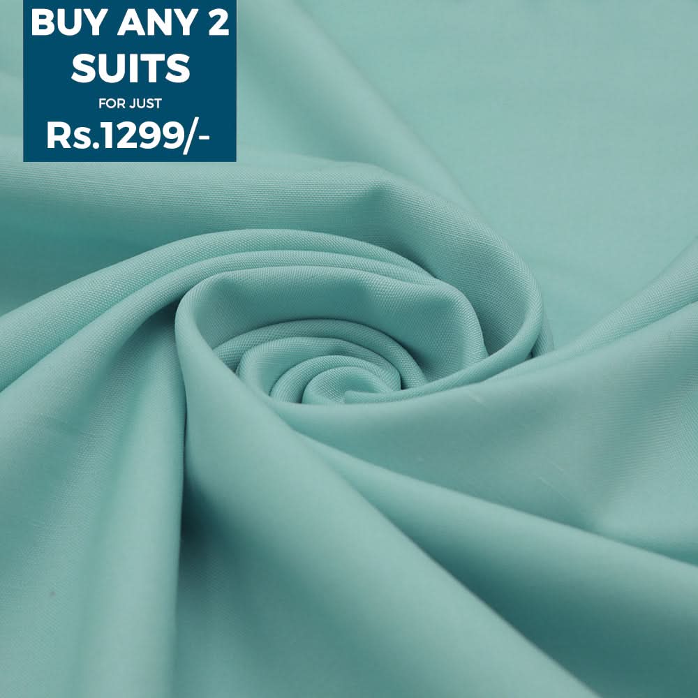 Men's Japani Boski Unstitched Suit - Cyan, Men, Unstitched Fabric, Chase Value, Chase Value