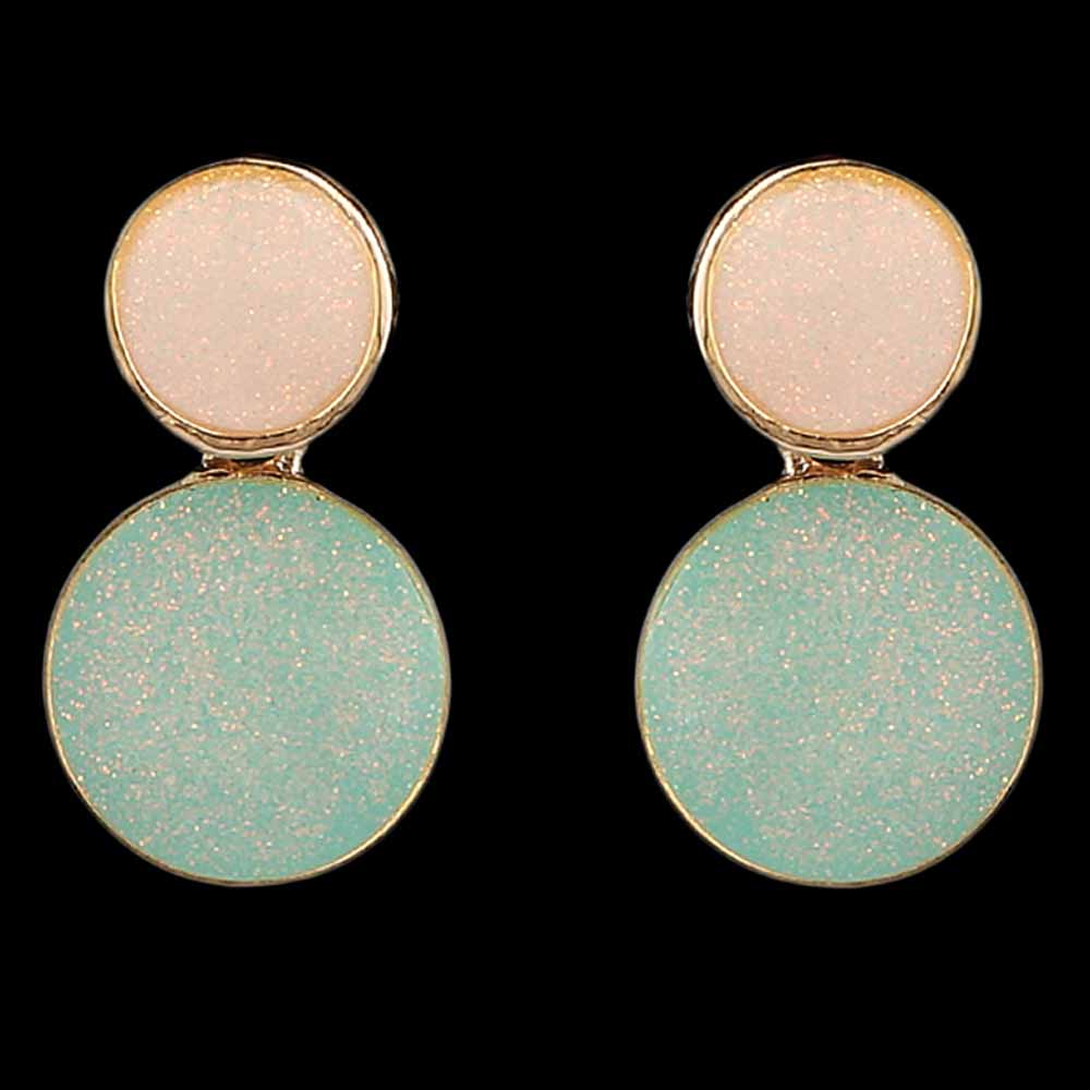 Women's Ear Tops -  Cyan Golden, Women, Earrings & Tops, Chase Value, Chase Value