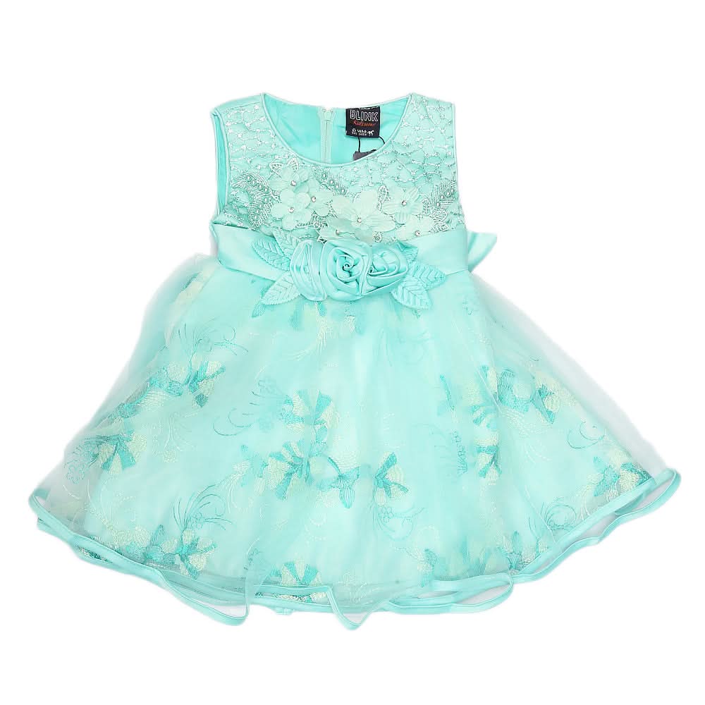 Girls Fancy Frock - Light Green, Kids, Girls Frocks, Chase Value, Chase Value