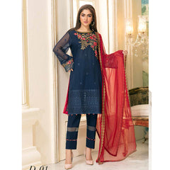 Noor Jahan Bareeze Chikan Kari 3 Pcs Un-Stitched Suit - 1, Women, 3Pcs Shalwar Suit, Noor Jahan, Chase Value