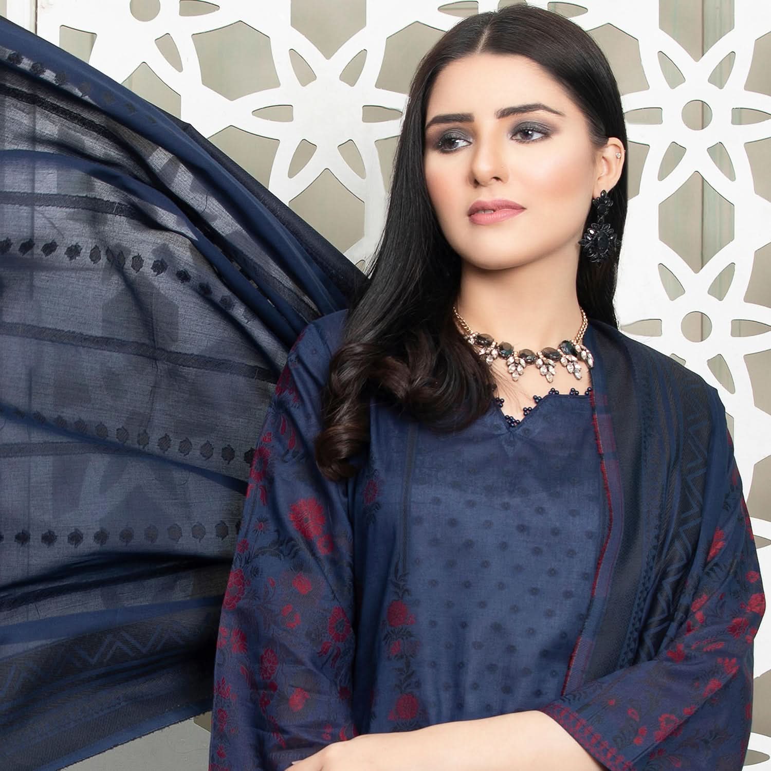 Ruhi Jacquard Banarsi 3 Pcs Un-Stitched Suit - 7, Women, 3Pcs Shalwar Suit, Rana Arts, Chase Value