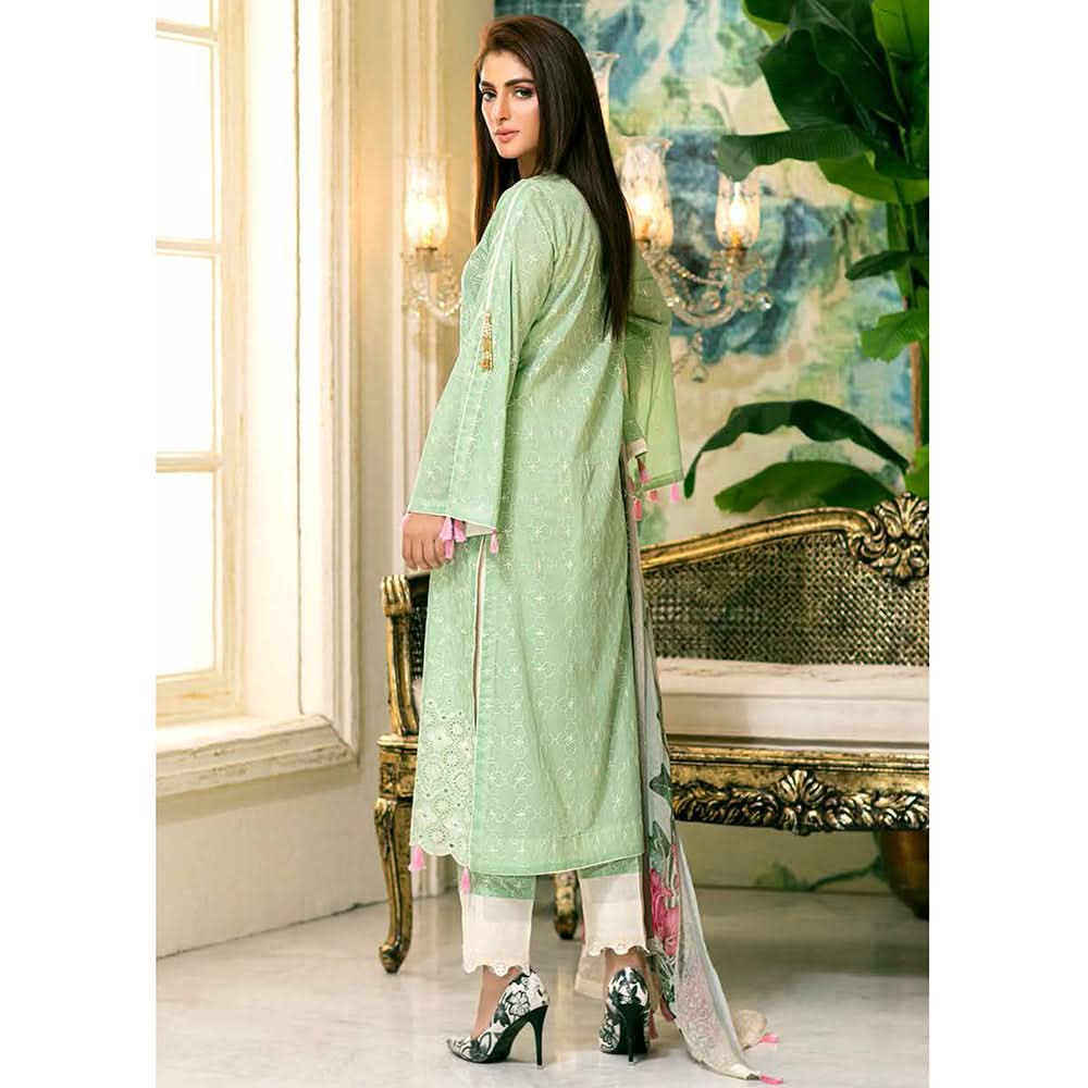 Noor Jahan Bareeze Chikan Kari 3 Pcs Un-Stitched Suit - 7, Women, 3Pcs Shalwar Suit, Noor Jahan, Chase Value