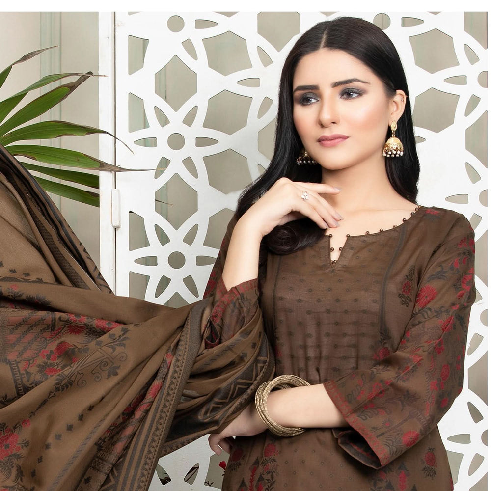 Ruhi Jacquard Banarsi 3 Pcs Un-Stitched Suit - 10, Women, 3Pcs Shalwar Suit, Rana Arts, Chase Value