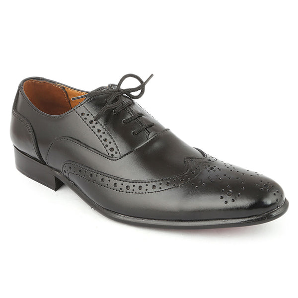 Men's Formal Shoes D-113 - Black, Men, Formal Shoes, Chase Value, Chase Value