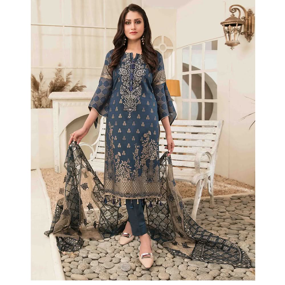 Expression Of Love Embroidered Jacquard 3 Pcs Un-Stitched Suit - 1141, Women, 3Pcs Shalwar Suit, Tawakkal Fabrics, Chase Value
