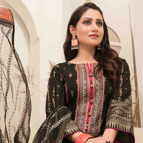 Expression Of Love Embroidered Jacquard 3 Pcs Un-Stitched Suit - 1142, Women, 3Pcs Shalwar Suit, Tawakkal Fabrics, Chase Value
