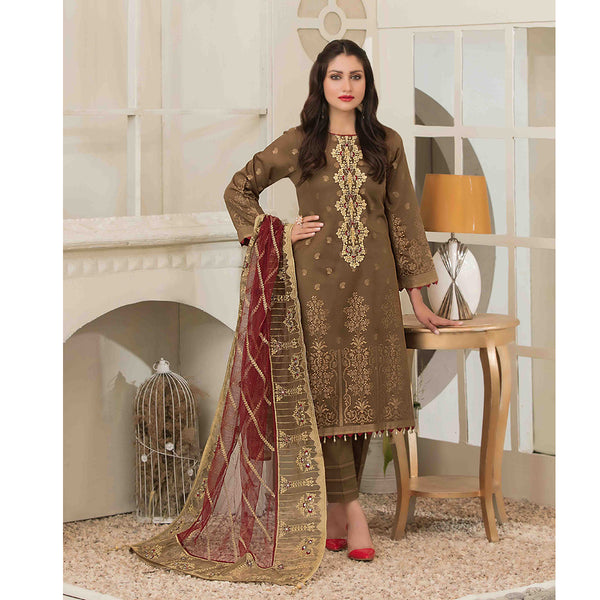 Expression Of Love Embroidered Jacquard 3 Pcs Un-Stitched Suit - 1144, Women, 3Pcs Shalwar Suit, Tawakkal Fabrics, Chase Value
