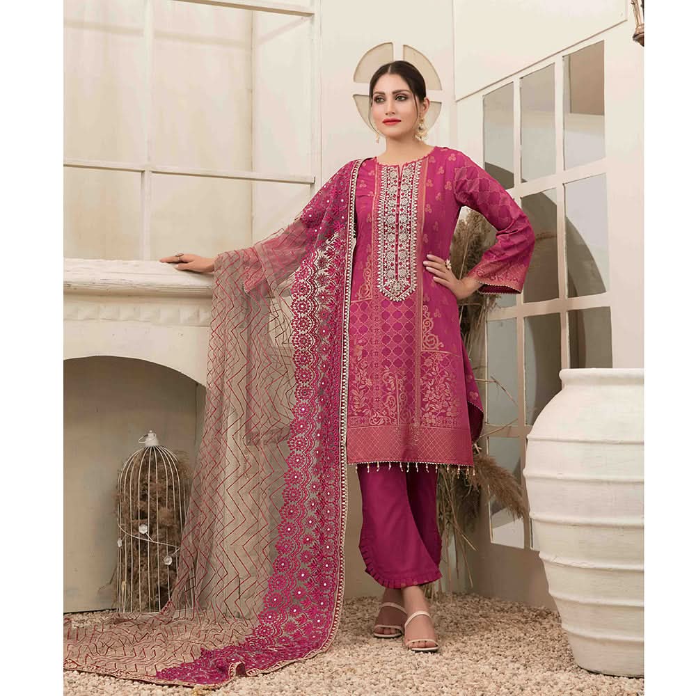 Expression Of Love Embroidered Jacquard 3 Pcs Un-Stitched Suit - 1147, Women, 3Pcs Shalwar Suit, Tawakkal Fabrics, Chase Value