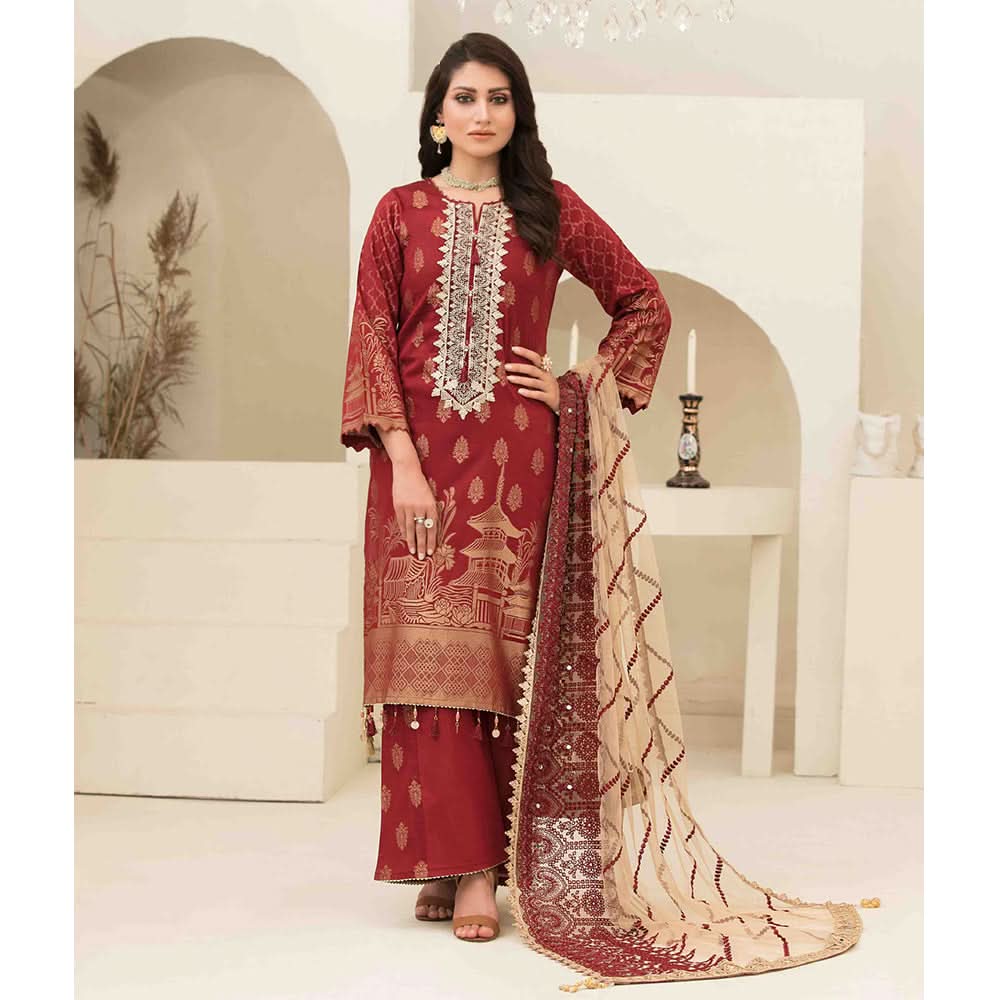 Expression Of Love Embroidered Jacquard 3 Pcs Un-Stitched Suit - 1150, Women, 3Pcs Shalwar Suit, Tawakkal Fabrics, Chase Value
