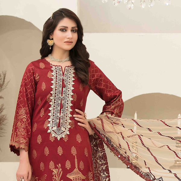 Expression Of Love Embroidered Jacquard 3 Pcs Un-Stitched Suit - 1150, Women, 3Pcs Shalwar Suit, Tawakkal Fabrics, Chase Value