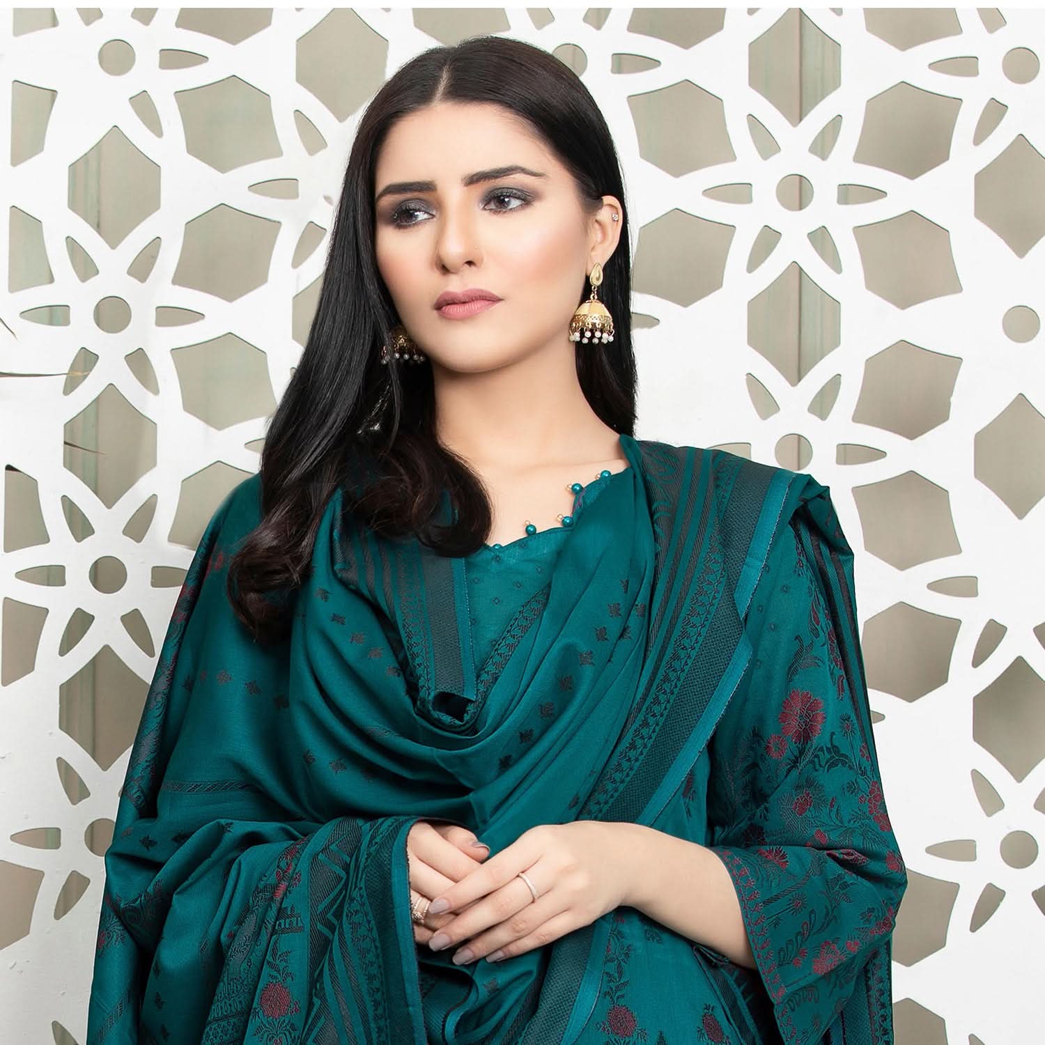 Ruhi Jacquard Banarsi 3 Pcs Un-Stitched Suit - 11, Women, 3Pcs Shalwar Suit, Rana Arts, Chase Value