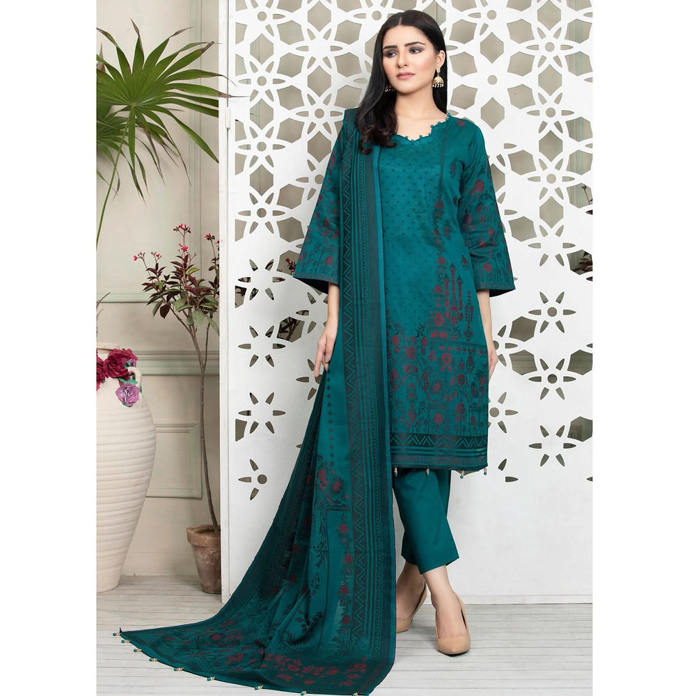 Ruhi Jacquard Banarsi 3 Pcs Un-Stitched Suit - 11, Women, 3Pcs Shalwar Suit, Rana Arts, Chase Value