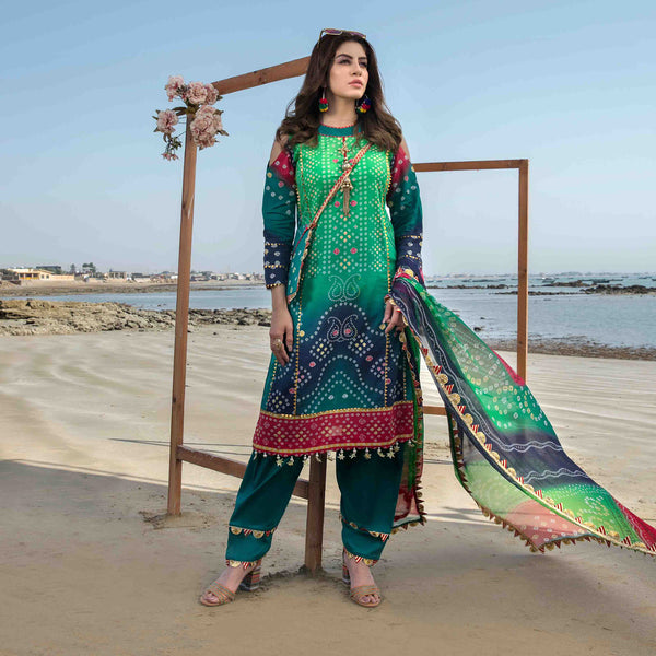 RAYS OF THE SUN Chundri Lawn 3 Pcs Un-Stitched Suit - 1269, Women, 3Pcs Shalwar Suit, Tawakkal Fabrics, Chase Value
