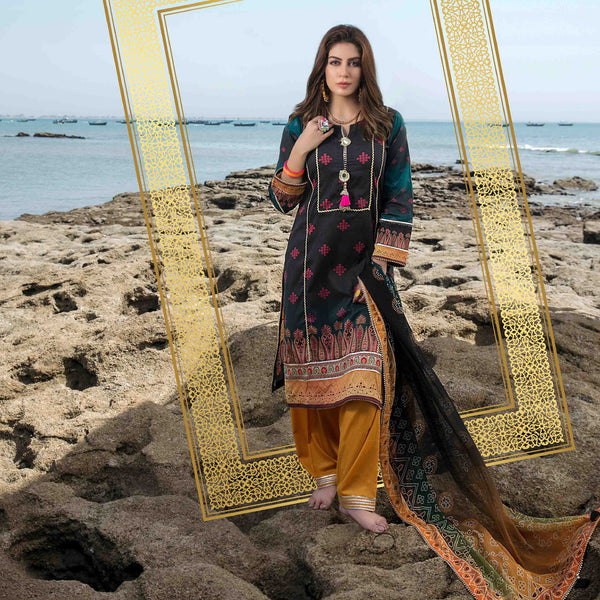 RAYS OF THE SUN Chundri Lawn 3 Pcs Un-Stitched Suit - 1270, Women, 3Pcs Shalwar Suit, Tawakkal Fabrics, Chase Value